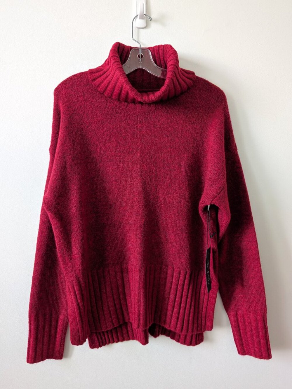 NWT RACHEL ZOE Red Oversized Ribbed Turtleneck Sweater | Medium
